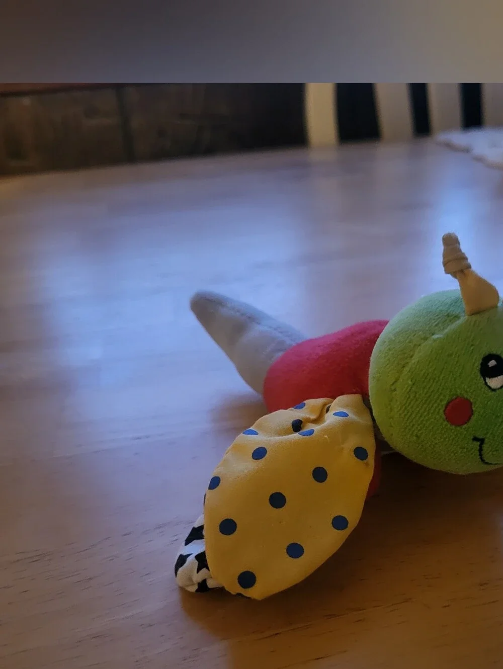 Vintage Small plush caterpillar rattle Toy